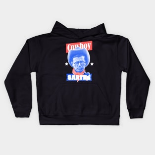 Cowboy Carter (Sartre) - Funny Philosophy MEME Jean-Paul Sartre Kids Hoodie